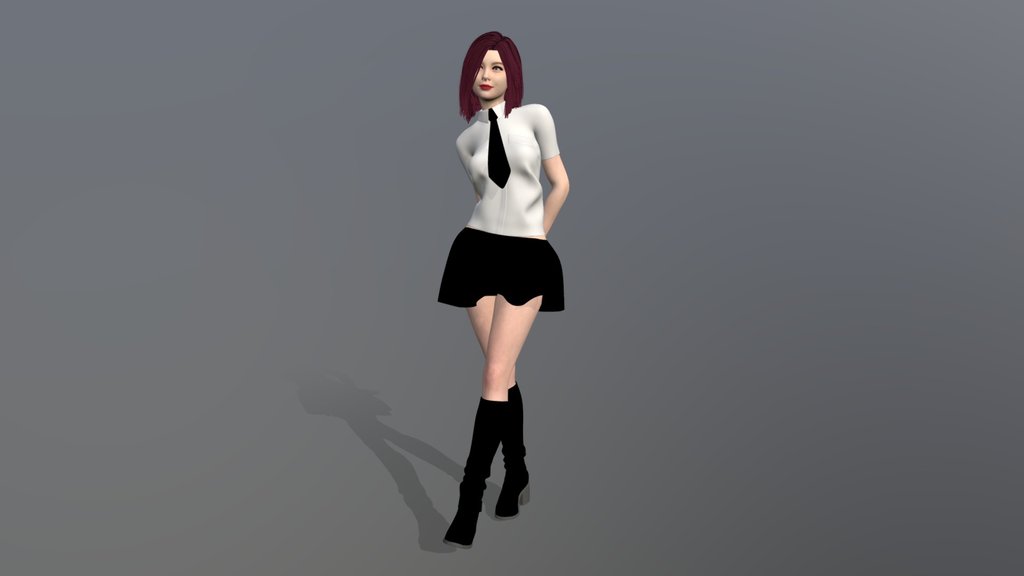 girl in skirt