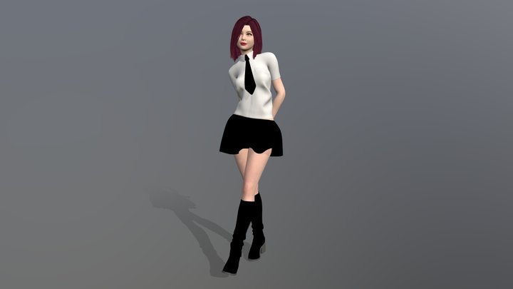 girl in skirt 3D Model