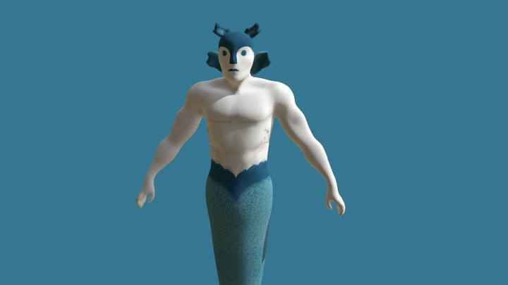 Fishman w/ Texture 3D Model