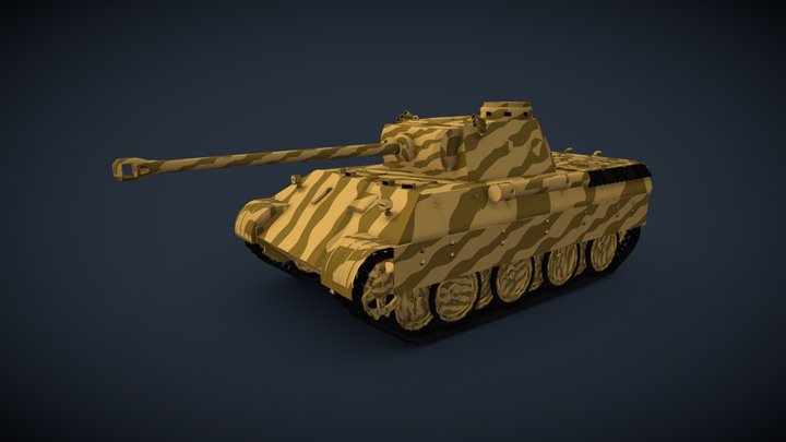Tank Pz.Kpfw.V Ausf.D «Panther» 3D Model