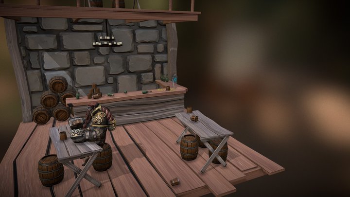 The Lonely Tavern 3D Model