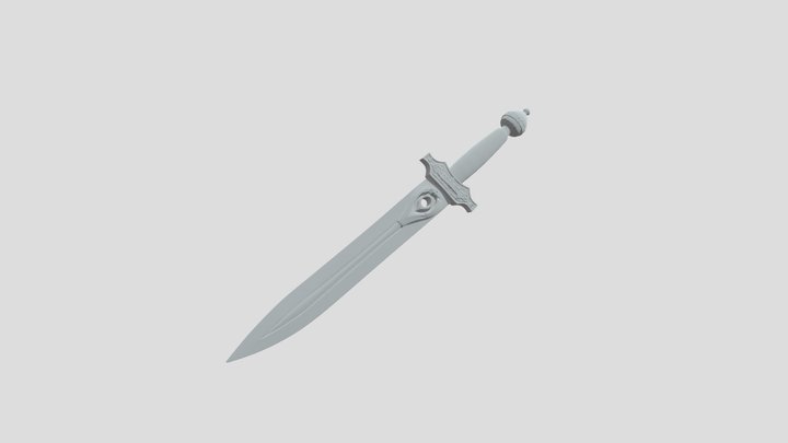 Mini espada que da para encaixar uma caneta 3D Model