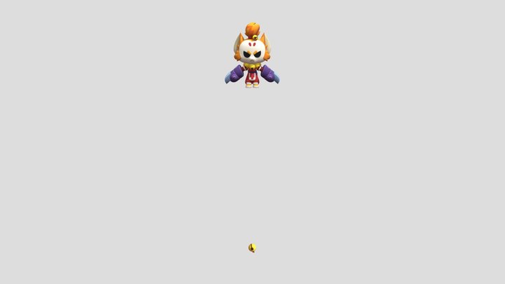 Kit kitboxer Brawl Stars 3D Model