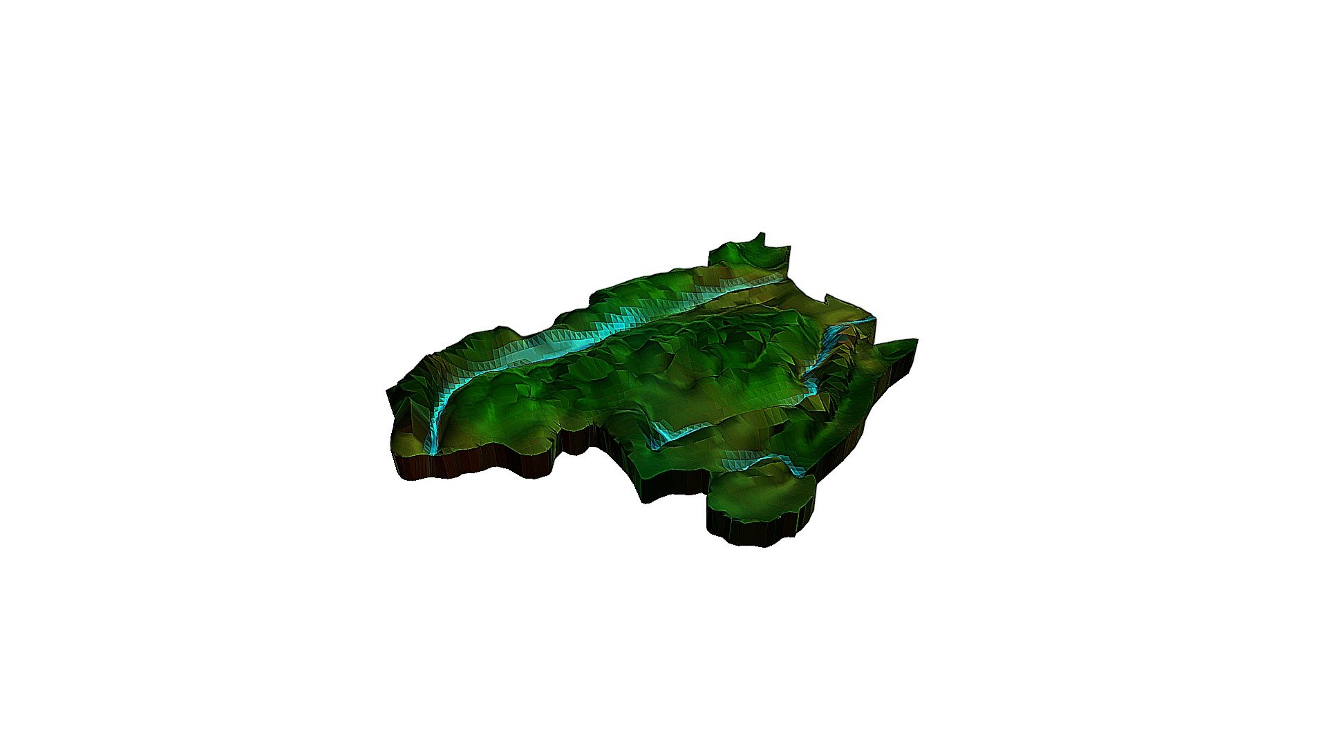 日本国「徳島県立体地図」遠隔復元模写STLデータ — Sketchfab embed 3D viewer