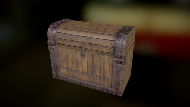 Medieval chest box 3D Model