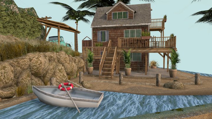 DAE Diorama - By the ocean 3D Model