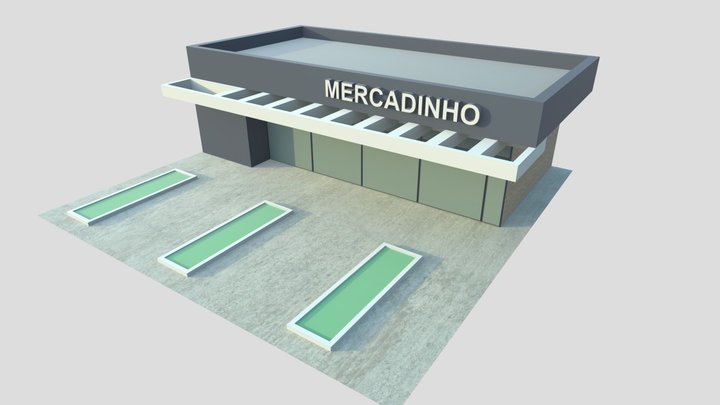 MERCADINHO METAVERSO LOWPOLY 3D Model