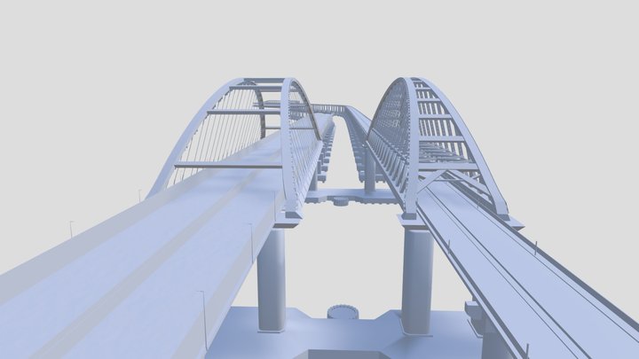crimean bridge damage 3D Model