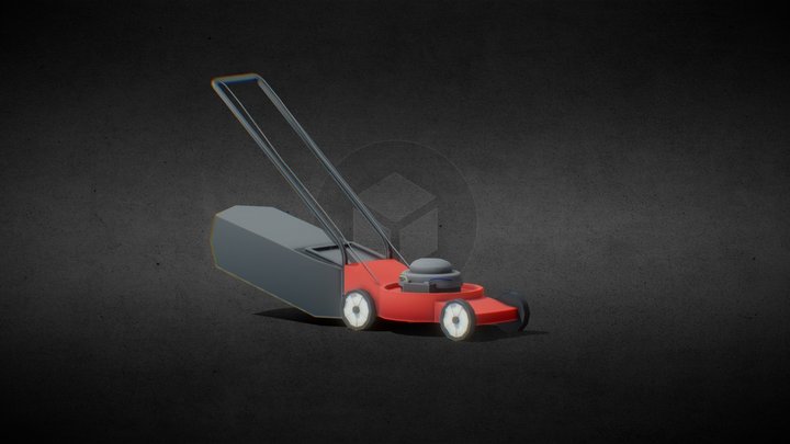 Lawn Mower Low Poly – Kostenloses 3D-Modell STL