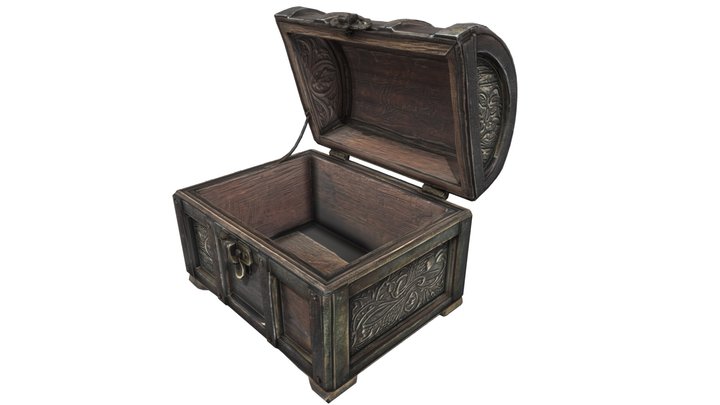 Vintage Wooden Chest – Detailed 3D Model