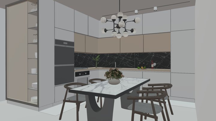 Mini kitchen model 3D Model