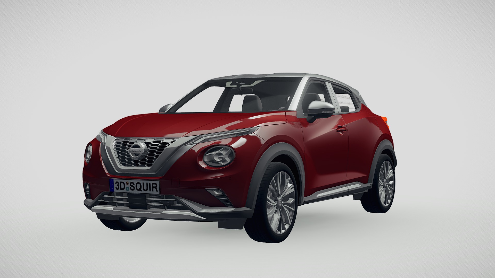 3D model Nissan Juke 2020 - This is a 3D model of the Nissan Juke 2020. The 3D model is about a red car with a white background.