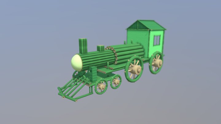 Bamboo Train 3D Model