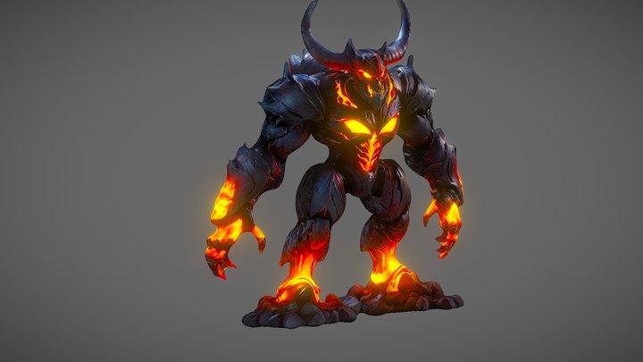 Lava Monster horns 3D Model