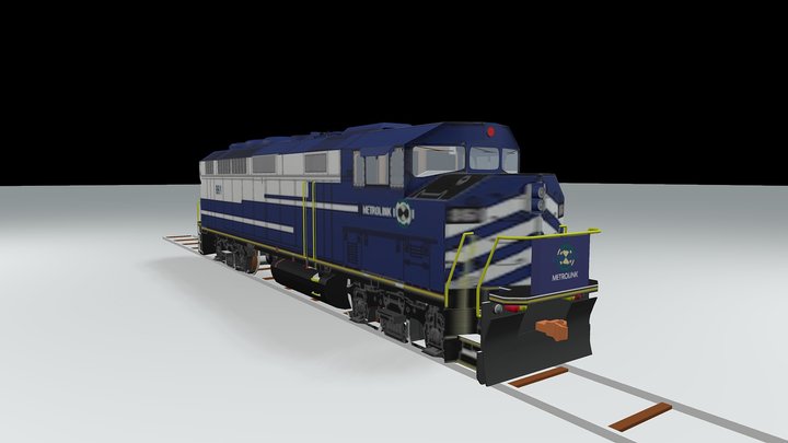 Metrolink EMD F59PH Diesel Locomotive 3D Model