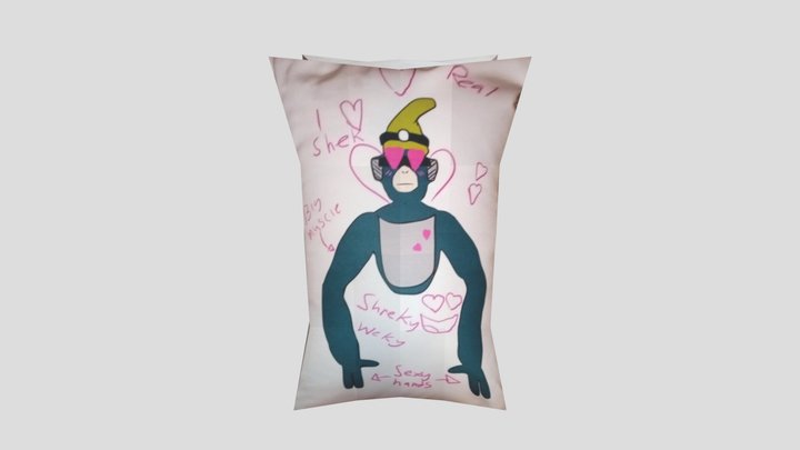 Big Scary Valentines Day 2024 Shrek Body Pillow 3D Model