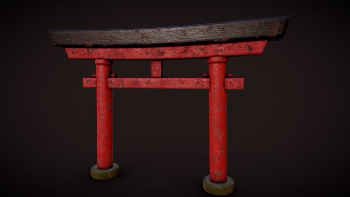 Inari Torii Gate 3D Model