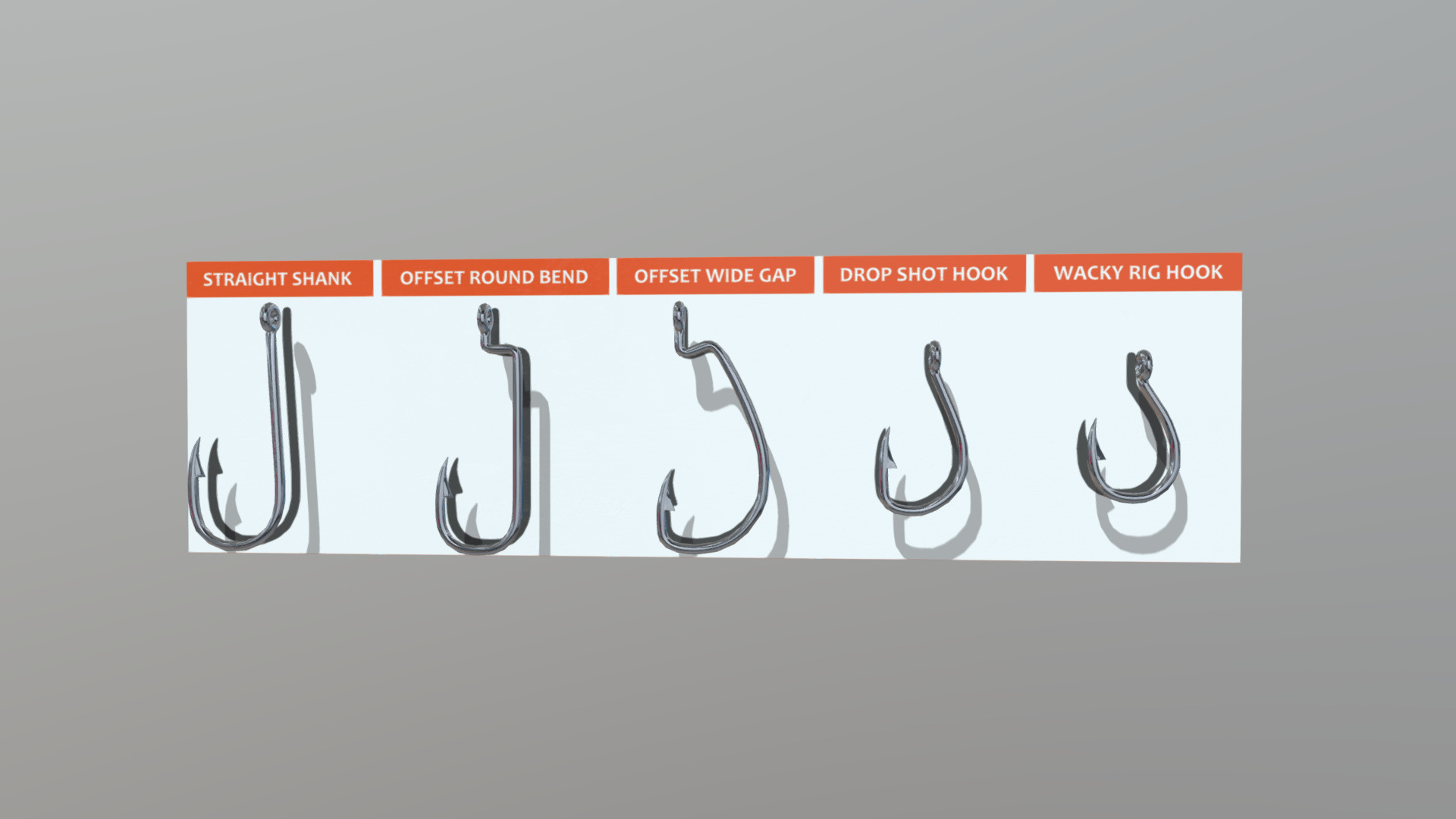 3D model Fishing Hook - This is a 3D model of the Fishing Hook. The 3D model is about text.