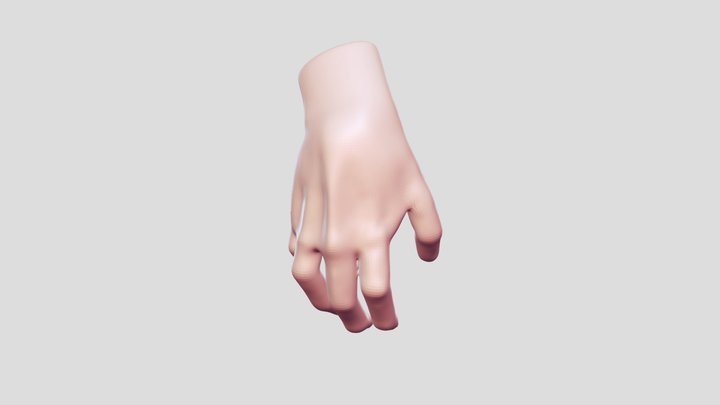 Right Hand Low Poly 3D Model