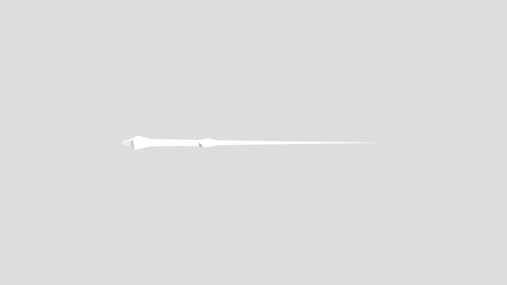 low poly sword base mesh 3D Model