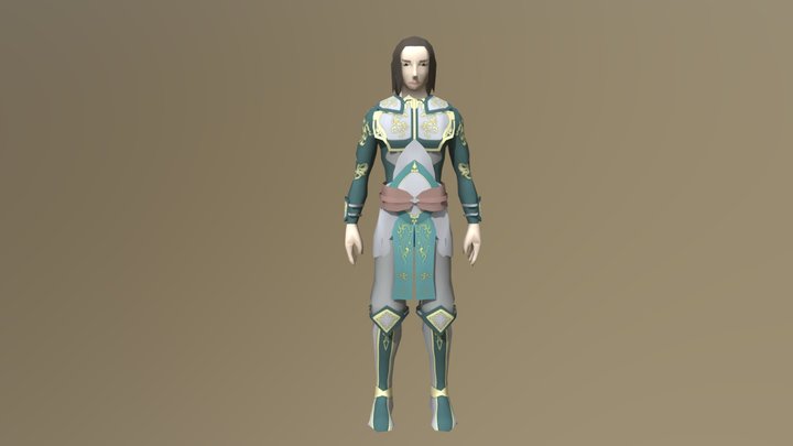 Zhao Yun Chinese Dynasty Character 3D Model