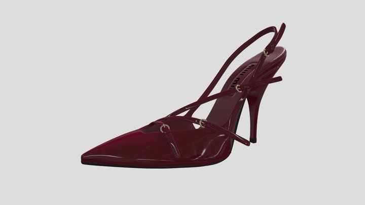 Miu Miu Leather Slingback 3D Model