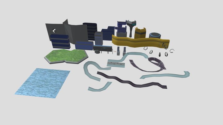 Wipeout Modular Kit 3D Model