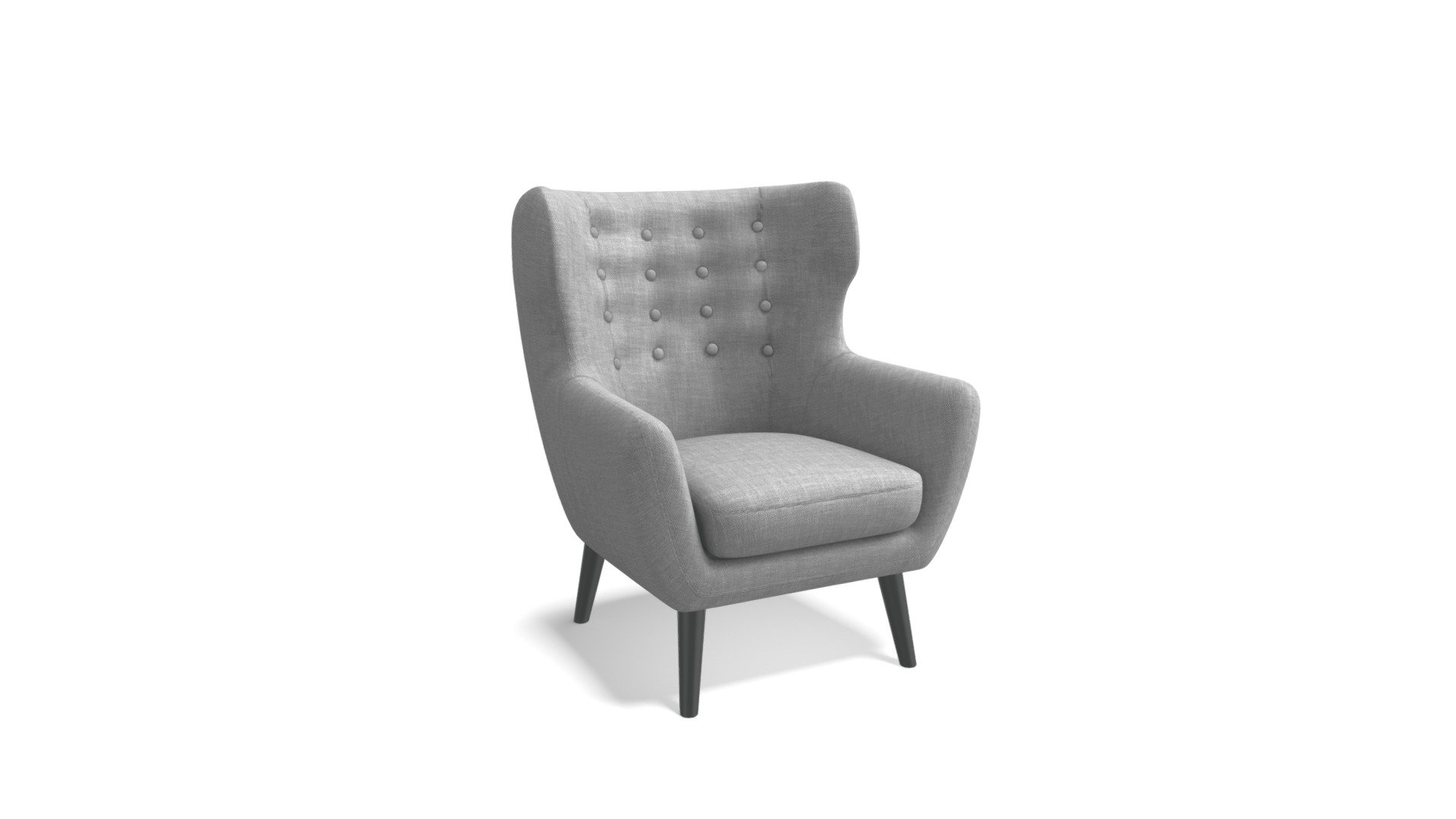 Kubrick Wing Back Armchair, Pearl Grey
