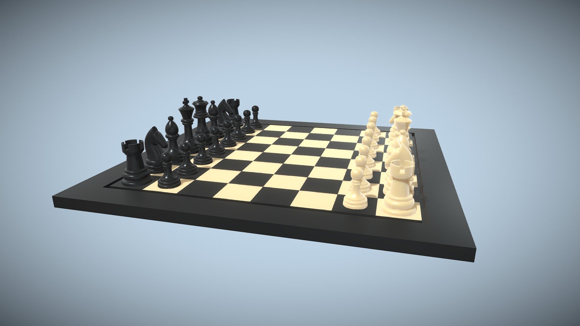 Simple Chessboard 3D model by Torfifee [be8a9f9] Sketchfab