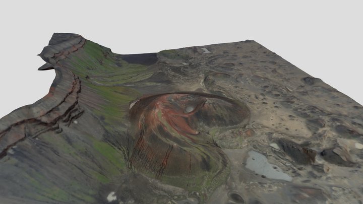 Cone B Okmok Volcano 3D Model