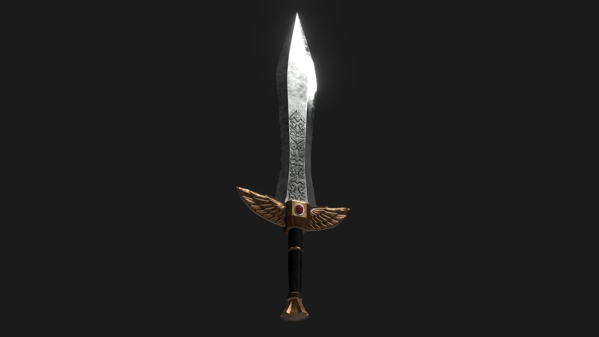 Low poly Winged Sword