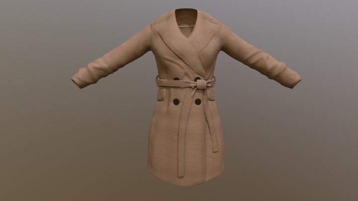 Game Res Trench Coat (Women's) 3D Model
