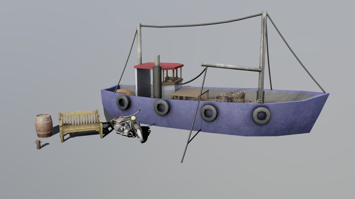 DAE 5 Finished props - By the ocean 3D Model
