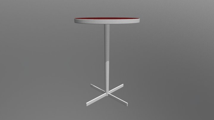 Diner - Round Table 3D Model