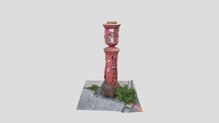 NYC Call Box 3D Model