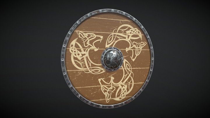 Viking Shield - Game Ready PBR Asset 3D Model