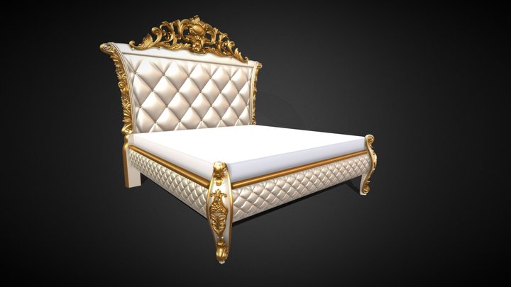 Classic Italian Bed rg08 3D Model