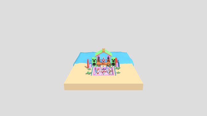 Party On The Beach 3D Model