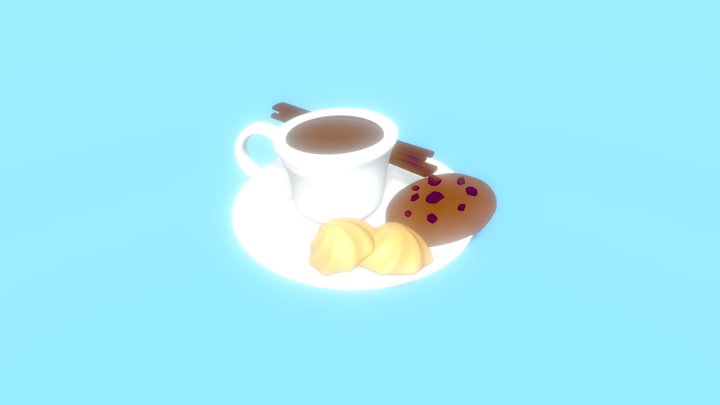 Coffee & Cookies 3D Model