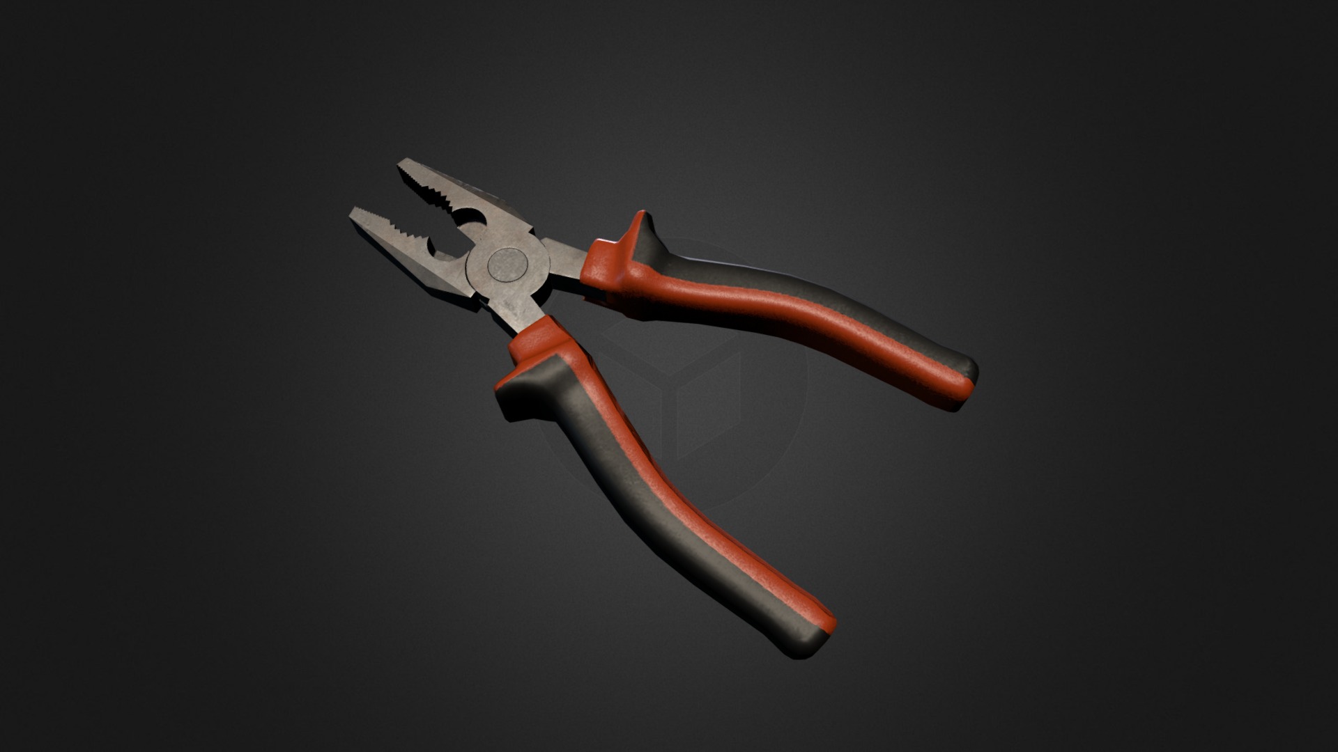 3D model Pliers - This is a 3D model of the Pliers. The 3D model is about a small wooden guitar.