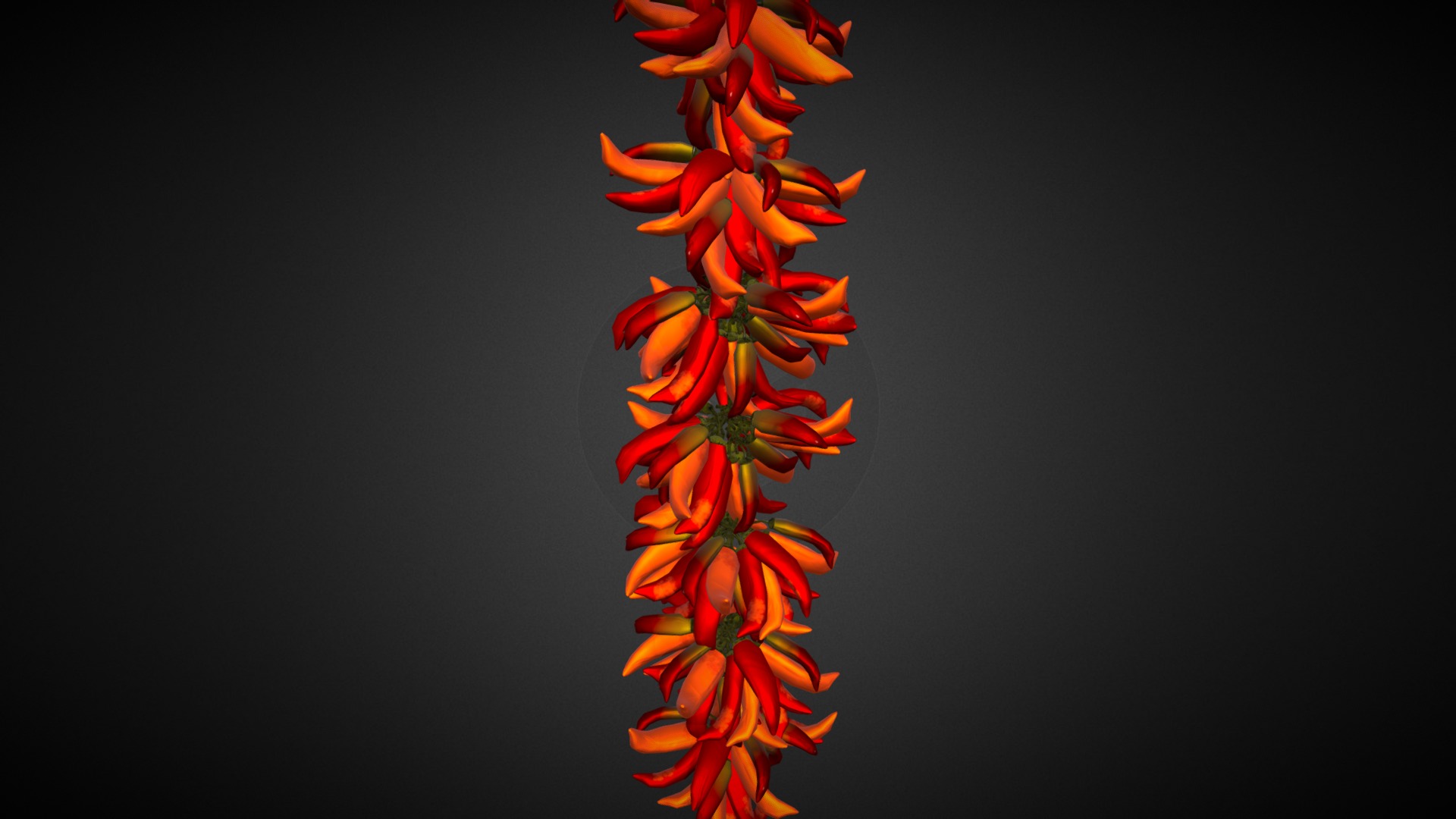 3D model Pepper hung on the wall - This is a 3D model of the Pepper hung on the wall. The 3D model is about a close up of a flower.