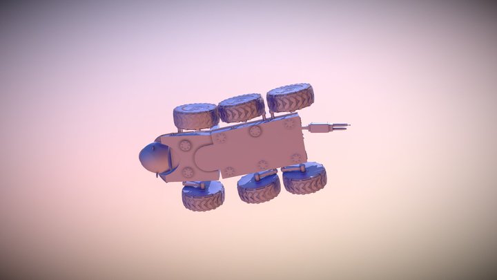 mars terrain vehicle 3D Model