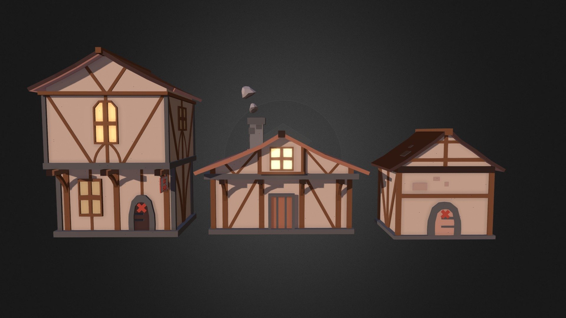 Low-poly Houses - 3D model by HarperLaw (@HarperLaw146) [be95fc1 ...