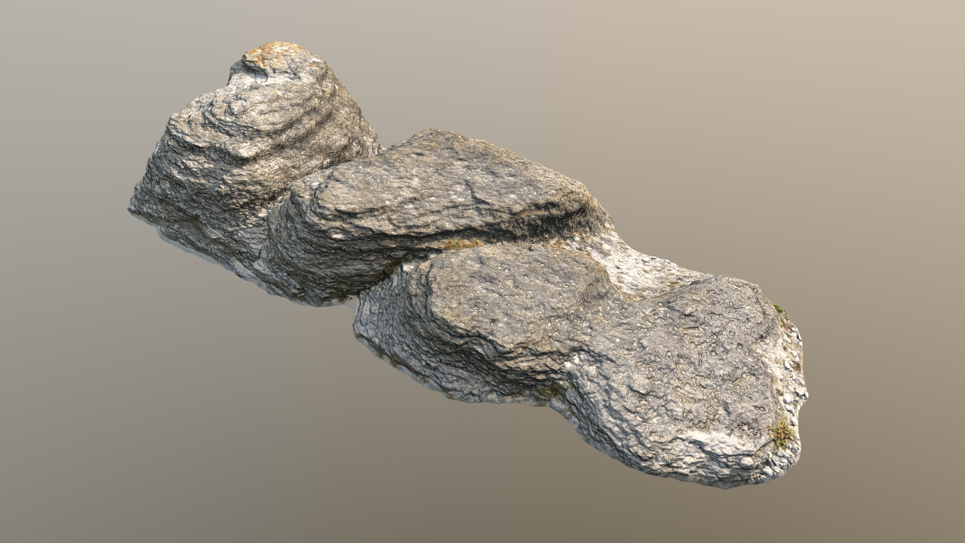 3D model Rauk Stone B - This is a 3D model of the Rauk Stone B. The 3D model is about a rock with a face on it.