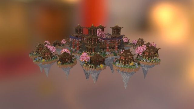 "Oriental Dream" - @diveblocks skywars map. 3D Model