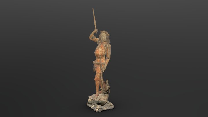 St. George and the Dragon (BK-NM-11363) HiPoly 3D Model