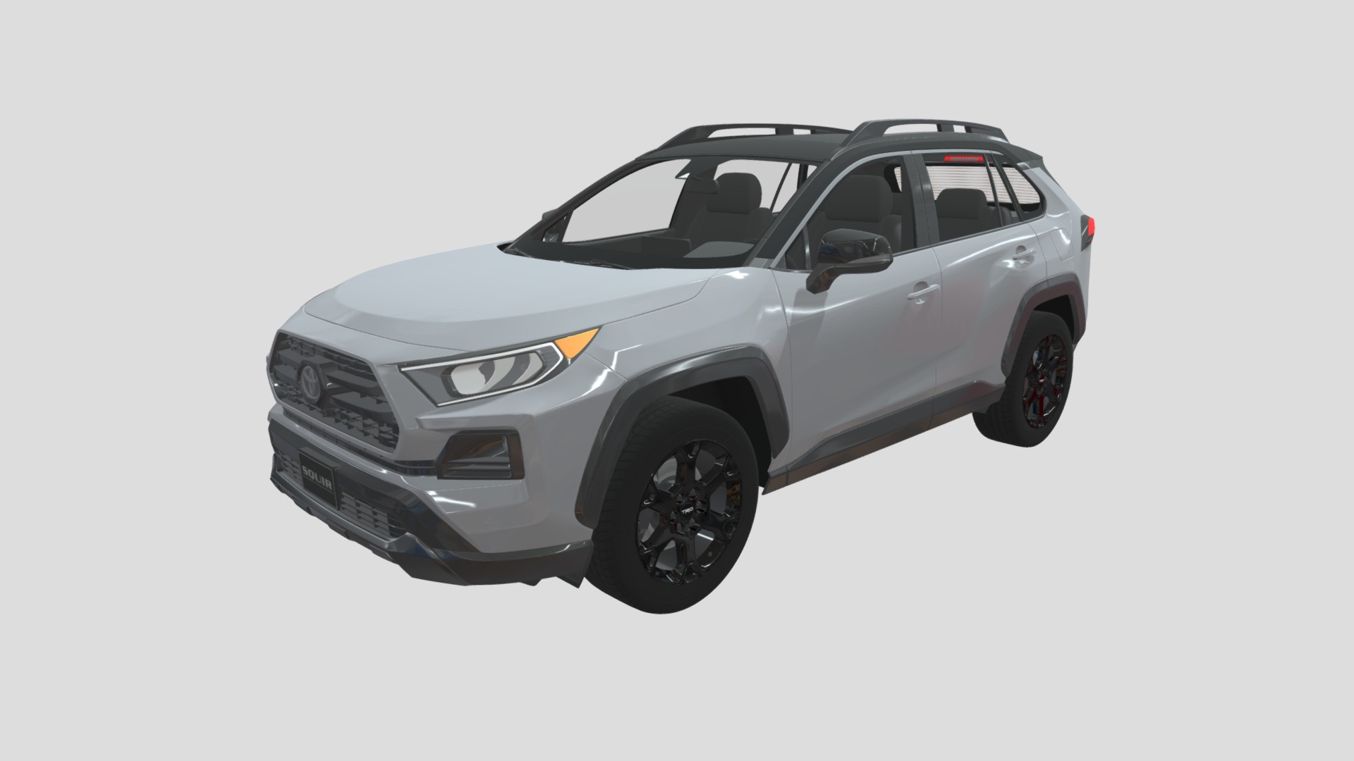 3D model Toyota RAV4 TRD 2020 - This is a 3D model of the Toyota RAV4 TRD 2020. The 3D model is about a white car with a black rim.