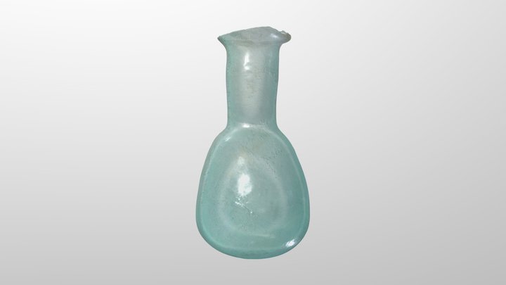 Ungüentario de color azul verdoso. Siglo I dC. 3D Model