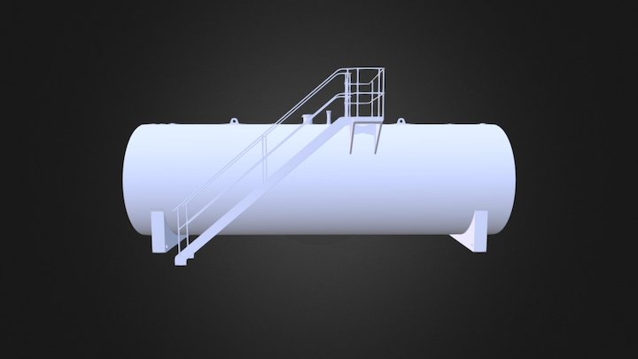 61,000 Litre Nithwood Fuel Tank Strait Platform 3D Model