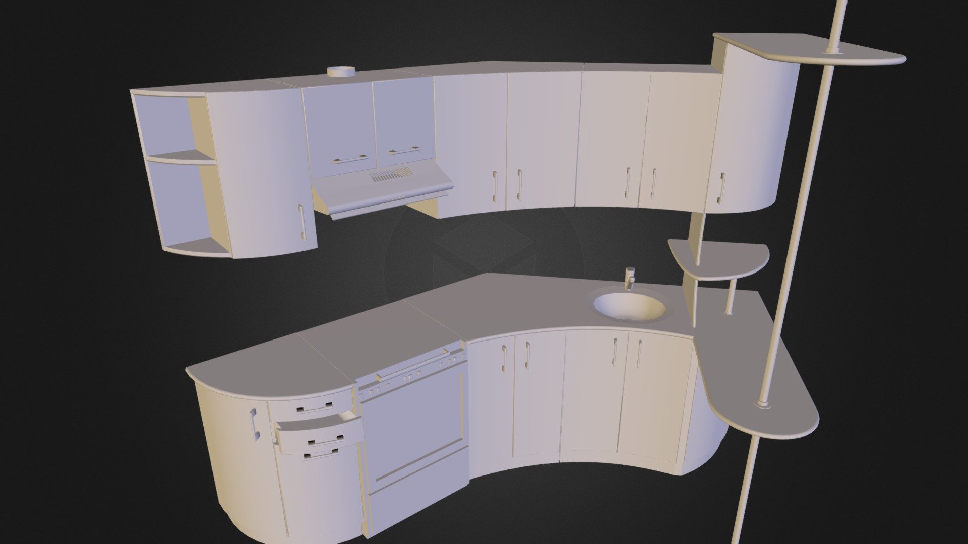 Kitchen AD - 3D model by VladislavPishko [beFg3RL] - Sketchfab